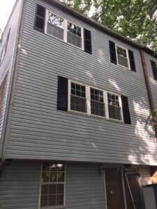 Exterior house painting in winter