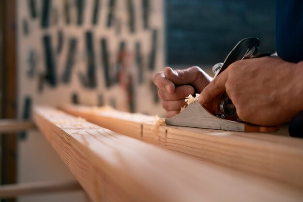 Close-up of light carpentry surface preparation before painting by a painting company in Harford County, MD.
